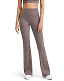 G4Free Leggings for Women High Rise Flared Yoga Pants Naked Feeling Bootcut Workout Lounge Pants (Taupe,S,29'')