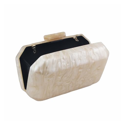 Image of Women Acrylic Clutch Chic Marble Evening Handbag Wedding Box Clutch Purse Chain Shoulder Bag for Prom Party