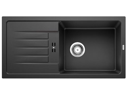 BLANCO FAVUM XL 6 S – Évier Encastrable Intemporel en Granit – Modèle d'Entrée de Gamme SILGRANIT pour Meubles Bas de 60 cm de Large – Gris – 524233