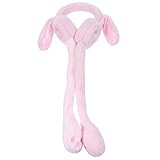 STOBOK Plüsch Ohrenschützer Hasenohren Bewegliche Ohren Ohrenwärmer Rosa Kaninchenohren Haarreif Winter Warm Ohrenschutz Ski Wandern Radfahren Laufen Sport Kinder Erwachsene