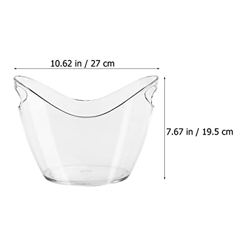 Garneck Balde de gelo transparente para garrafa de cerveja de vinho, balde de gelo, banheira de vinh