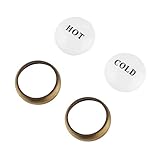 brassqueen Bathroom Kitchen Faucet Parts Double Handle Index Button Hot and Cold Label Replacements