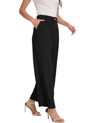 Spicy Sandia Women Wide Leg Dress Pants High Elastic Waisted Work Trousers Office Business Casual Dressy Slacks2
