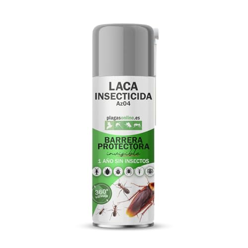Mata Cucarachas y Hormigas Definitivamente | Laca Insecticida 500ml | Barrera Protectora Invisible | 1 Año sin Insectos | Contiene Cánula para Grietas y Desagues | Arañas, Garrapatas, Chinches, Ácaros