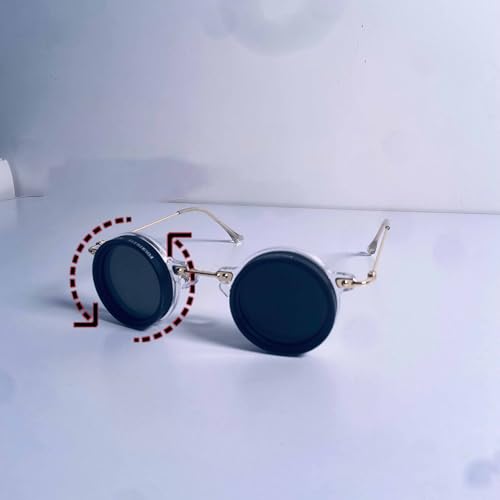 Rounded Polarized Glasses with Adjustable ND Filter 1-9 Gears Adjustable Sunglasses Retro and Stylish3