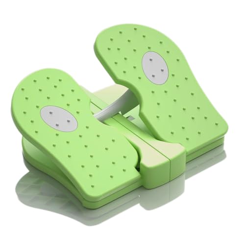 ZUFUMI Mini Foldable Leg Exerciser Portable Foot Pedal Exercise Machine Under Desk Stepper Exercising Leg Muscles Physical Therapy Leg Exercise Relieves Varicose Veins at Home Office (Green)