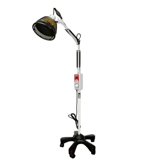 Image of Wabbo TDP Heat Lamp - 6.75 inch Single Head, Large Head TDP Lamp w /Infrared Heating Tube - Relief for Joint Pain and Muscle Aches, Increases Blood Flood - Manual Timer