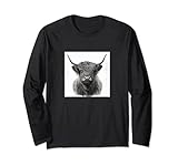 Photo Gallery cool highland mucca illustrazione nero arte corno donne uomini bambini maglia a manica Photo Gallery cool highland mucca illustrazione nero arte corno donne uomini bambini maglia a manica