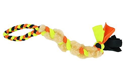 Clean RunFleecy Fluffy Fur Braided Tug - Sheep (Large)