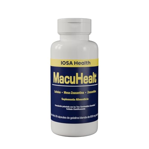 Macuhealt 90 cápsulas | Suplemento ocular con luteína, zeaxantina y meso-zeaxantina | Fórmula clínica para salud visual | 3 meses de uso