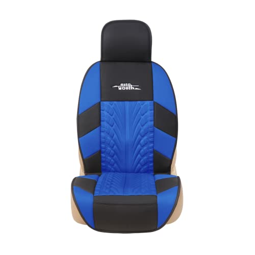AUTOYOUTH Housses de coussin bleues pour siège de voiture, compatibles avec airbag et rails de pneus, ajustement universel, housses de siège de voiture, accessoires de siège de voiture avec une poche Cover