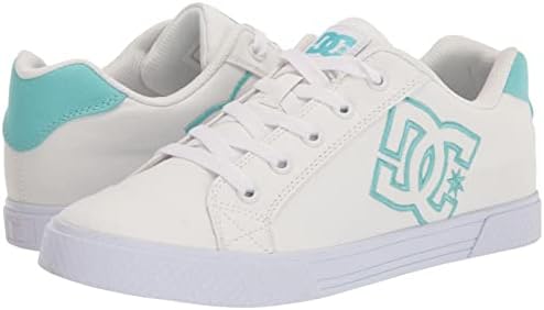 DC Women's Chelsea Low Top Causal Skate Shoe, White/Blue Radiance, 5 | Image 6