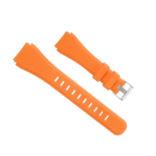 QUARKZMAN Correa de Reloj de Silicona, 20mm Repuesto Universal de Reloj Banda de Liberación Rápida Impermeable Casual Accesorios para Mujer y Hombre, 125x98mm(Largo), Naranja Claro