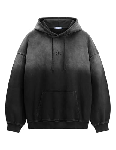 Aelfric Eden Essential Hoodies For Men Acid Wash Gradient Oversized Heavyweight Cotton Plain Hooded Sweatshirt Unisex - Main Image