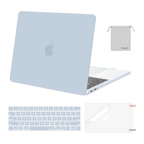 MOSISO Compatible with MacBook Pro 13 inch Case M2 2026 2025 2024 2023 2022-2016 A2338 M1 A2251 A2289 A2159 A1989 A1708 A1706, Plastic Hard Shell&Keyboard Cover&Screen Film&Storage Bag, Baby Blue