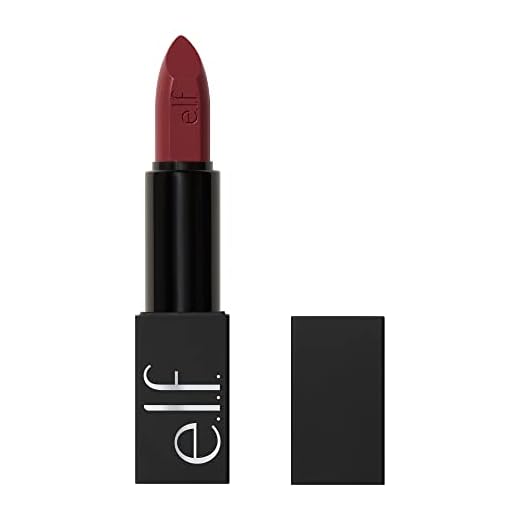 e.l.f. O Face Satin Lipstick, Richly Pigmented, Nourishing & Long-Lasting Creamy Lipstick, Infused With Jojoba, Vegan & Cruelty-Free, Shameless
