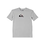 Quiksilver Boy's Solid Streak Short Sleeve (Big Kids) Gray Violet MD (12 Big Kid)