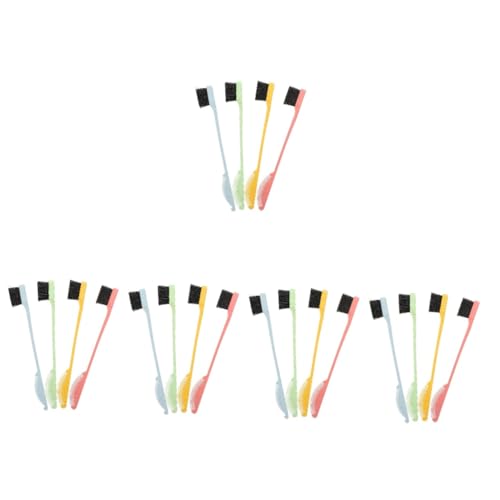 minkissy 5sets Professional Eyebrow Brush Dual Tip Bristle Hairline Brush Combs 4pcs*5