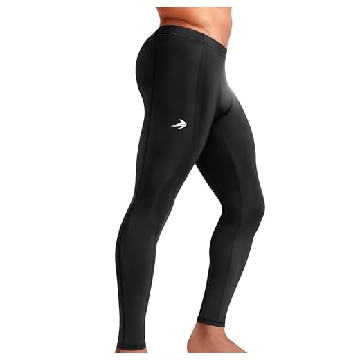 CompressionZ Men's Compression Pants Base layer Running Tights Gym Leggings (Black, M)
