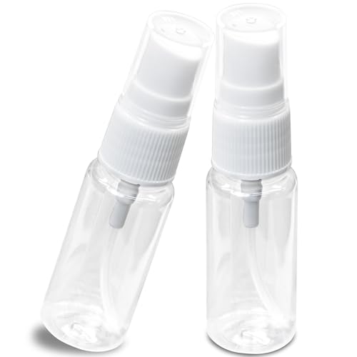 Siqian 20ml Spray Bottle 2 PCS Travel Bottle Mini Small Bottles Transparent Fine Mist Sprayer Plastic Empty Refillable Atomiser with Flip Caps Holiday (SQ-TMPWP01-CR02-CX)
