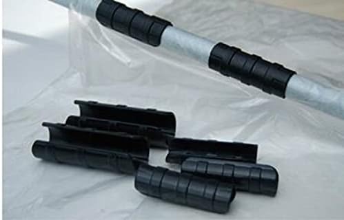Greenhouse Plastic Tarp Snap on Clamps for 1-1/4 Inch (32mm) OD Round Roll Bar Pipe (Outside Diameter, 1 Inch Inside Diameter), Plastic Clamps, Greenhouse Plastic Clips (20 Pieces)