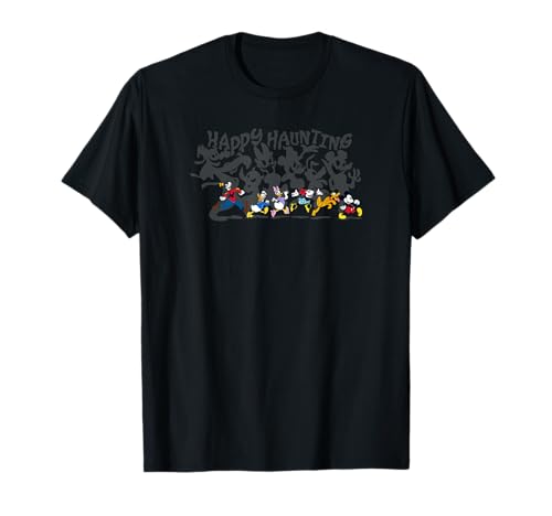 T-shirt Mickey Disney Halloween motif imprimé Happy Haunting