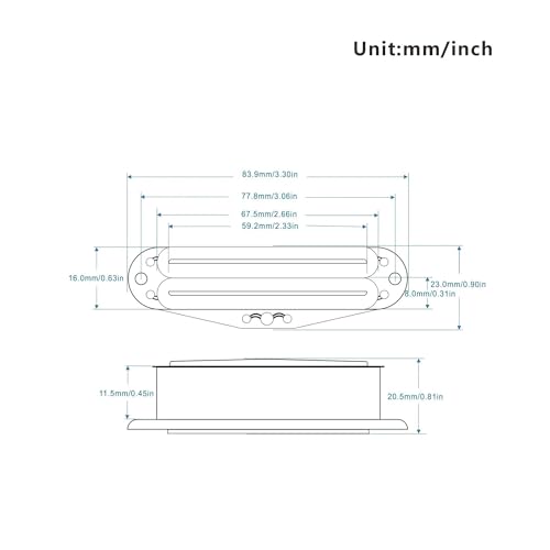 Micro Alnico 5 guitare électrique mini humbucker double rail - 5