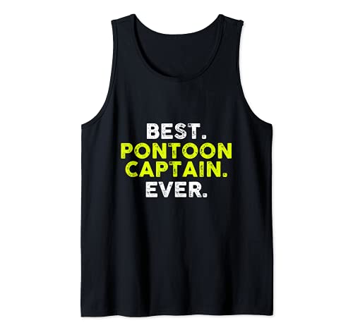 Best Pontoon Capitán Ever Funny Boat Lover Pontón Barco Camiseta sin Mangas