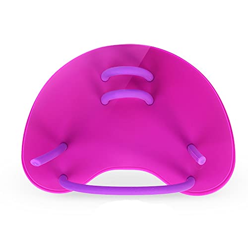 Silicone Swimming Paddles Girdles Safe Water Sports Hand Web Flippers Diving Gloves Swim Pool Paddles Swimming Hand Finger fin (Pink)