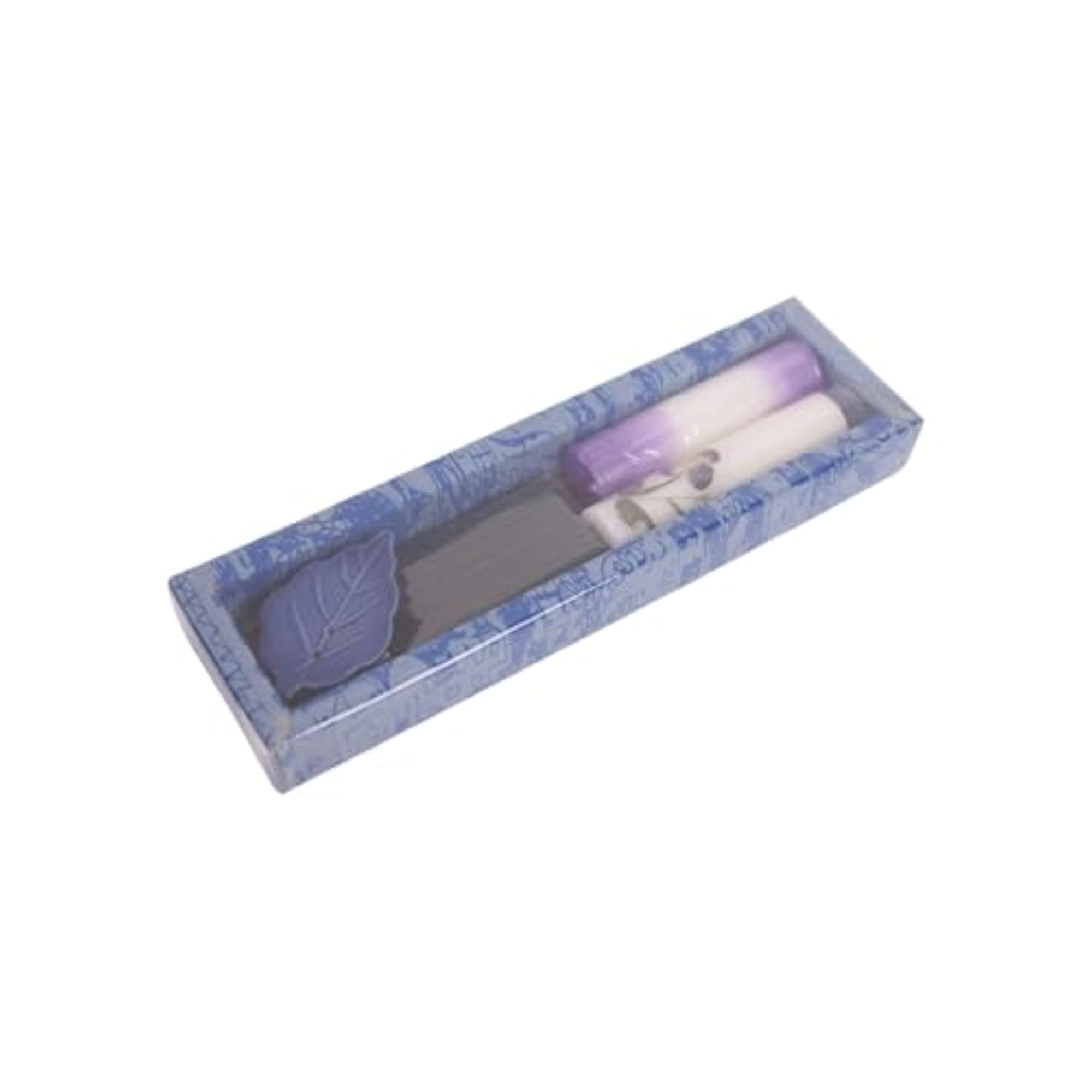 Aromatherapy Candle Gift Set with Incense Sticks, Lavender Scent