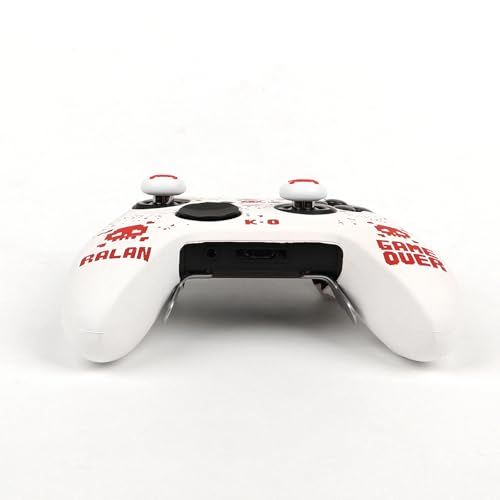 Image of Pixelated Skull Controller Skin Compatible with Xbox Elite Series 2 Core Wireless Controller, RALAN Protector Case, Customised Thumb Grips Cap