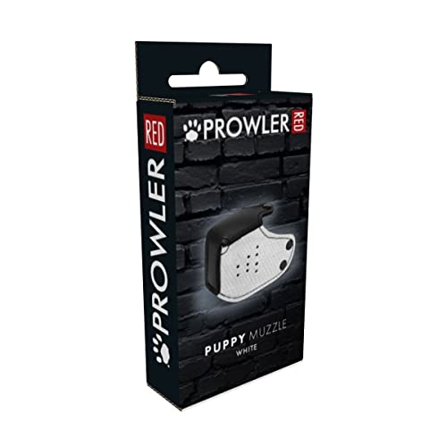 Prowler RED The Puppy Muzzle - White Neoprene Pup Play Muzzle - Image 4