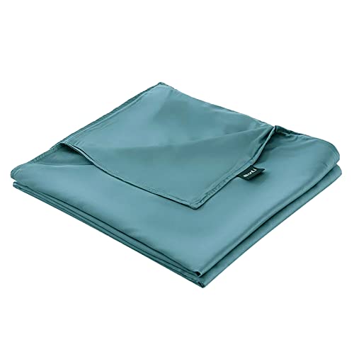 ZonLi Duvet Cover for Weighted Blanket (Blue, Queen Size, 48''x72''), Soft Removable Duvet Cover with Zipper Cooling Breathable Comforter Cover for All Season