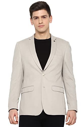 Image of Allen Solly Cotton Super Slim Fit Mens Work Wear Jacket (S22BZMUJFB61120-P)