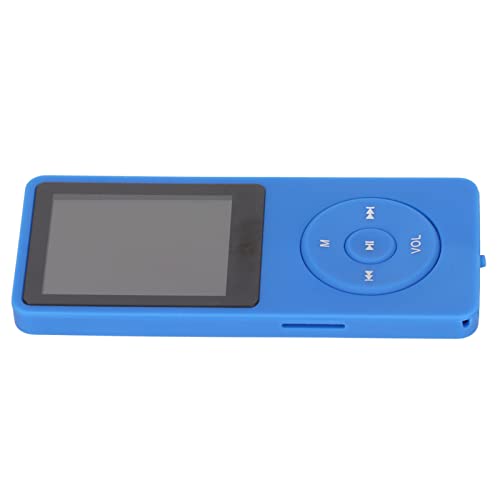 AKLOSIPY Reproductor MP3 Multifuncional con Pantalla de 0,8 Pulgadas, Memoria Ampliable de 64 GB, Reproductor de Música Portátil con Duración de Batería, Azul Claro (Azul Oscuro)
