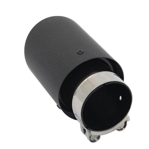 Tuyau d'échappement universel à sertir acier inoxydable noir mat embout silencieux 57mm 89mm