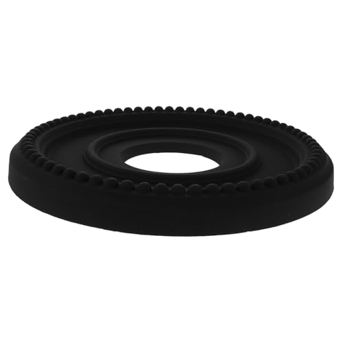 Healifty Placa Base para Luz de Techo Ligera de PU con Diseño Tallado Europeo Base Redonda Estable Compatible con Luminarias para Salón Estudio Hotel y Oficina Instalación Sencilla Color