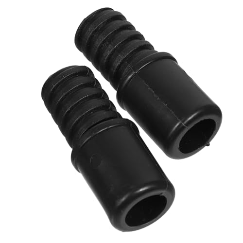 2 Pack Black Plastic Broom Handle Connector Replacement Grip