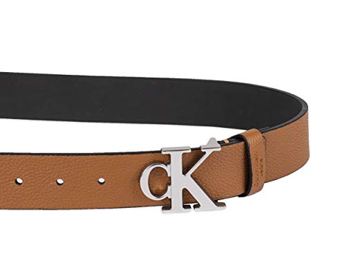 Calvin Klein Men's Casual CK Monogram Cut Out Buckle Belt