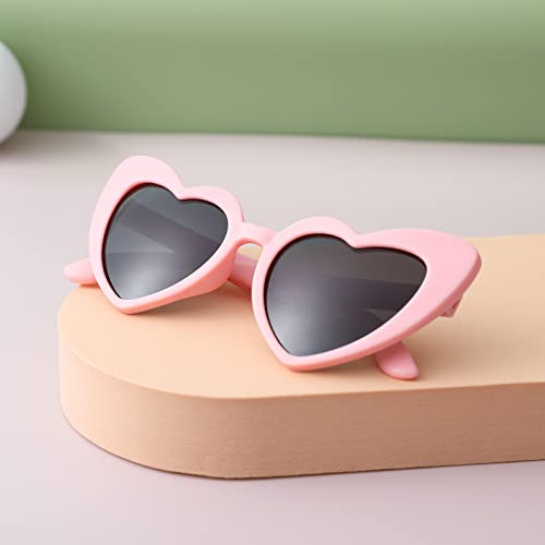 Coasion Kids Polarized Heart Girls Sunglasses For Toddler Bendable Sunglasses Shades Age 2-8  thumb #5