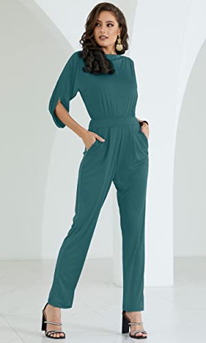 Image of KOH KOH Womens Short Sleeve Semi Formal Cocktail One Piece Jumpsuit Romper