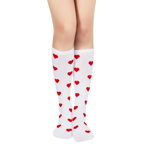 Image of Zando Knee High Socks for Women Striped Athletic Long Tall Tube Socks Outdoor Sports Casual Thigh High Stockings