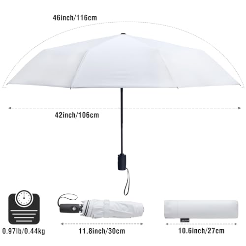 Image of G4Free UPF 50+ UV Protection Large Travel Umbrella 46 Inch Auto Open Close Windproof Sun Blocking Umbrella
