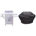 Char-Broil 463354021 Performance 4-Burner Cabinet Style Liquid Propane Gas Grill, Stainless Steel & Performance Grill Cover, 3-4 Burner: Large