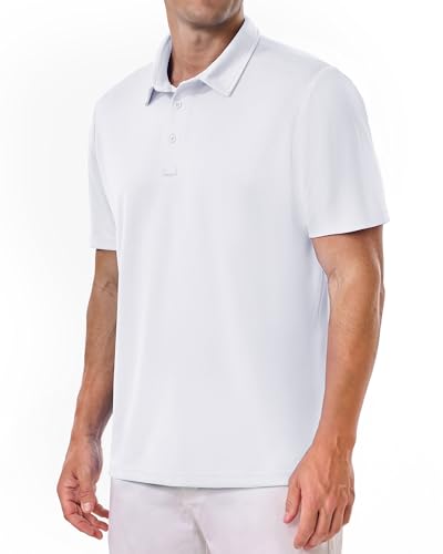 Polo para hombre para golf, tela premium, mangas cortas, transpirable, diseño sólido, verano, abertura lateral, con soporte para gafas miniatura 2