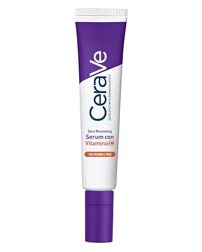 CeraVe Skin Renewing Siero Vitamina C, Con 10% Vitamin C Pura, 3 Ceramidi Essenziali, Acido Ialuronico e Vitamina B5, Per i Primi Segni dell’Età, 30 ml