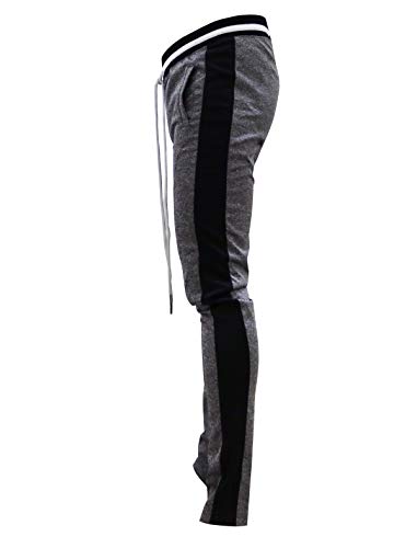 Image of SCREENSHOT Screenshotbrand Mens Hip Hop Slim Fit Track Pants - Athletic Jogger Bottom with Side Taping