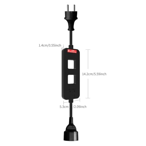 Image of 2Pcs KJ79D AC Line Splitter, Line Splitter for Clamp Meter, 10x Measurement, 15A Max Current, for US Outlets(Black)