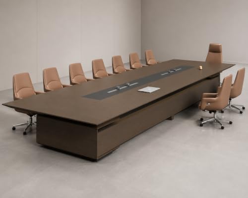 Image of Conference and Meeting Table for Office Furniture, Executive Boardroom Table, Modern Meeting Desk for Corporate Offices (MCT-143 MDFL L8W4)