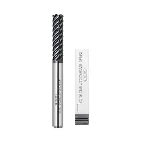 Image of Tools Extra Long Carbide End Mills,6 Flute Square Milling Cutter,High Helix Angle for High Hardness Steel Finshing Milling Processing - 3 /16 Shank (3 /16-3.25 inch 1PCS)